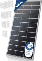 Fotovoltaïsche zonnecelmodule van monokristallijn silicium - 165 W, kabel, MC4-connector - paneel voor het opladen van 12 V accu voor camper, caravan, camper, camper, boot, jacht, off-grid energiesysteem