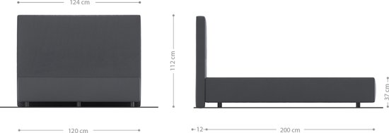 Sommier tapissier Dream-Well Bouclé Crème - Wit 120x200 cm Cadre de lit
