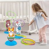 1 Set Kinderdieren Ring Toss Spel Speelgoed (Basiskleur Willekeurig) Leuk Ouder-Kind Interactief Spel - Kat & Hond