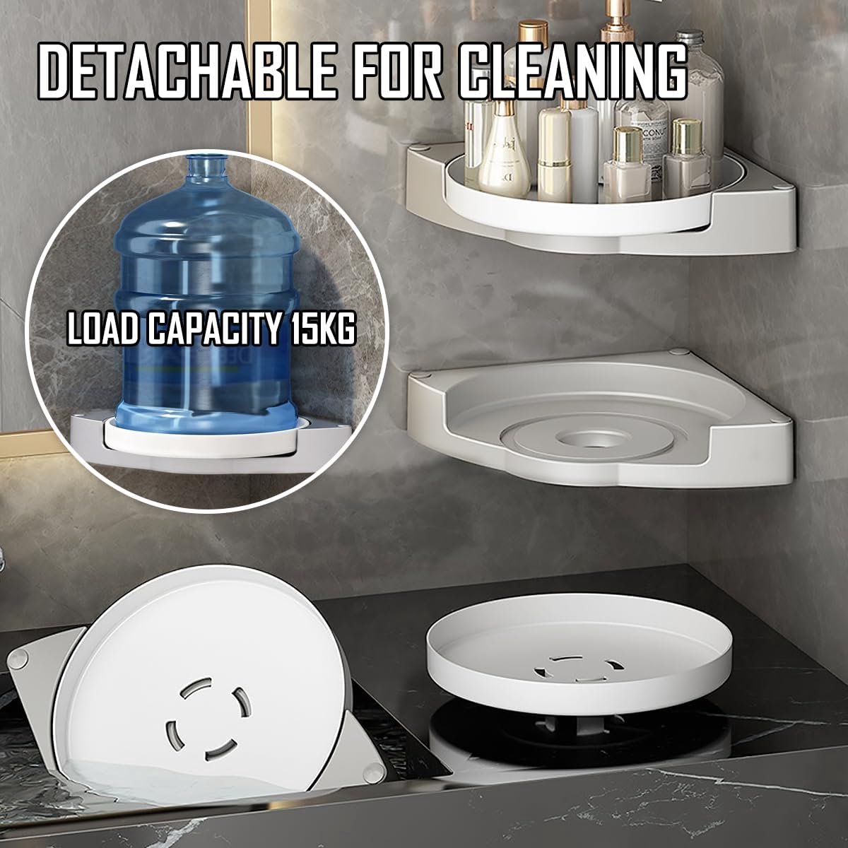 Douche Caddy Corner, 360 graden draaibare