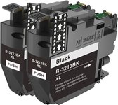 Inktcartridges Geschikt voor Brother LC3213 | Multipack van 2x zwart Geschikt voor Brother MFC-J491DW, MFC-J497DW, DCP-J572DW, MFC-J890DW, MFC-J895DW, DCP-J772DW ,DCP-J774DW