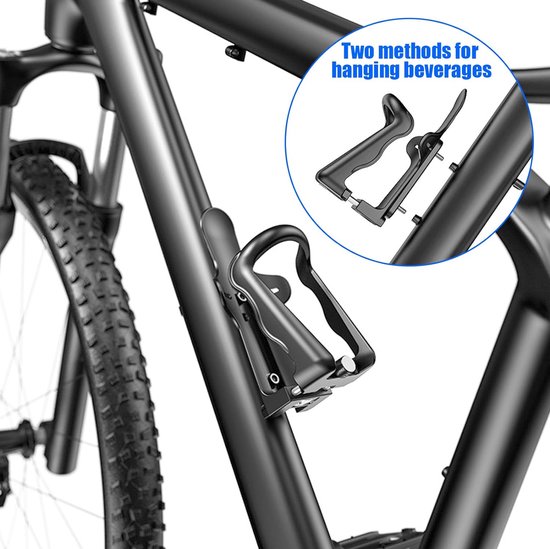 Porte-bidon Universel 360° – En Plastique Durable – Diam. 6,5cm – Pour Vélo, Poussette, Fauteuil Roulant – Fixation Rapide