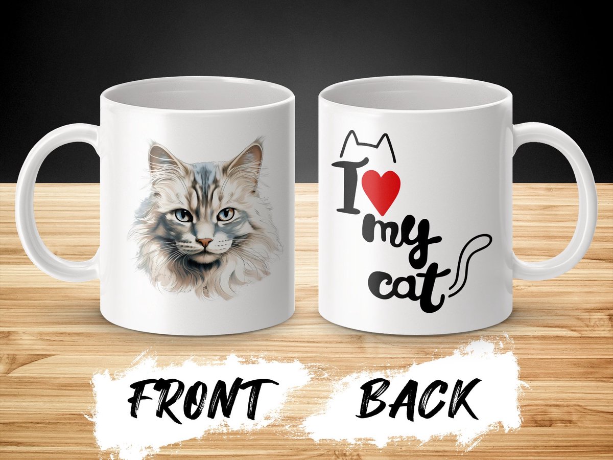 Mok Neva Masquerade cat - kat - I love my cat - cat lovers - katten
