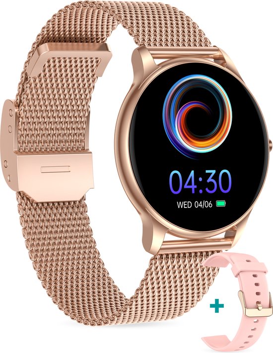 FITAGE Montre de sport - Smartwatch - Tracker d'activité - GPS - Rose