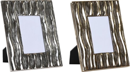 Fotolijsten DKD Home Decor Glas Aluminium 2 Stuks (21 x 1 x 26 cm)