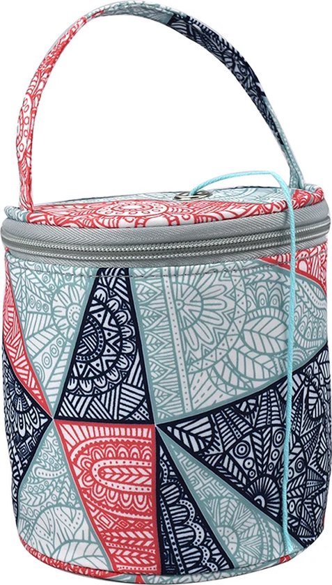 Opbergtas - Haakspullen - Haakgaren - Handwerktas - Hobbytas - Garentas - Vintage - Haaktas - Breitas - Draagriem - Haakwol - Breigaren - Breiwol