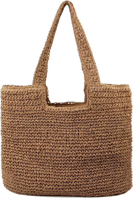 Geweven schoudertassen stro strandtas voor dames zomer Boheemse stijl grote strohandtas strand schoudertas
