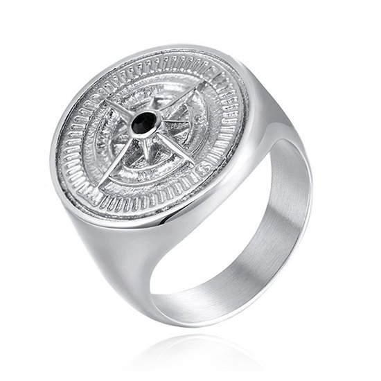 Ring voor Mannen van Mendes Jewelry - Compas Silver-17mm
