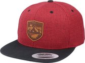 Hatstore- Starry Mountain Patch Melange Red/Black Snapback - Wild Spirit Cap