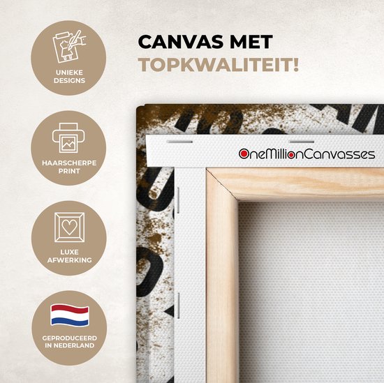 Canvas schilderij 80x40 cm - Wanddecoratie Oma - Spreuken - Quotes - Super oma - Muurdecoratie woonkamer - Slaapkamer decoratie - Kamer accessoires - Schilderijen - Moederdag cadeautje - Cadeau voor moeder - Tekstbord