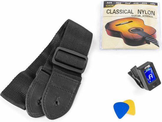 Akoestische Gitaar starterset - MAX SoloJam - Western Gitaar, Gitaartas, Gitaar Stemapparaat, Schouderband, Plectrum en reserve Snaren - Blauw