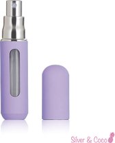 SilverAndCoco® - Parfum Verstuiver Navulbaar Fles | Klein Mini Hervulbaar Spray Flesje - 5ml / Pastel Paars
