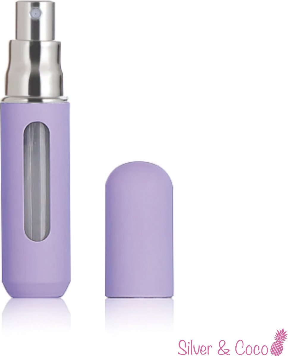 Goedkoopste SilverAndCoco® - Parfum Verstuiver Navulbaar Fles | Klein Mini Hervulbaar Spray Flesje - 5ml / Pastel Paars