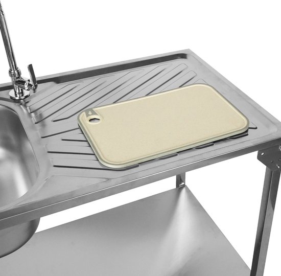 4 In 1 Inklapbare Afwaskom En Plastic Snijplank Opvouwbare Campinggootsteen Groen