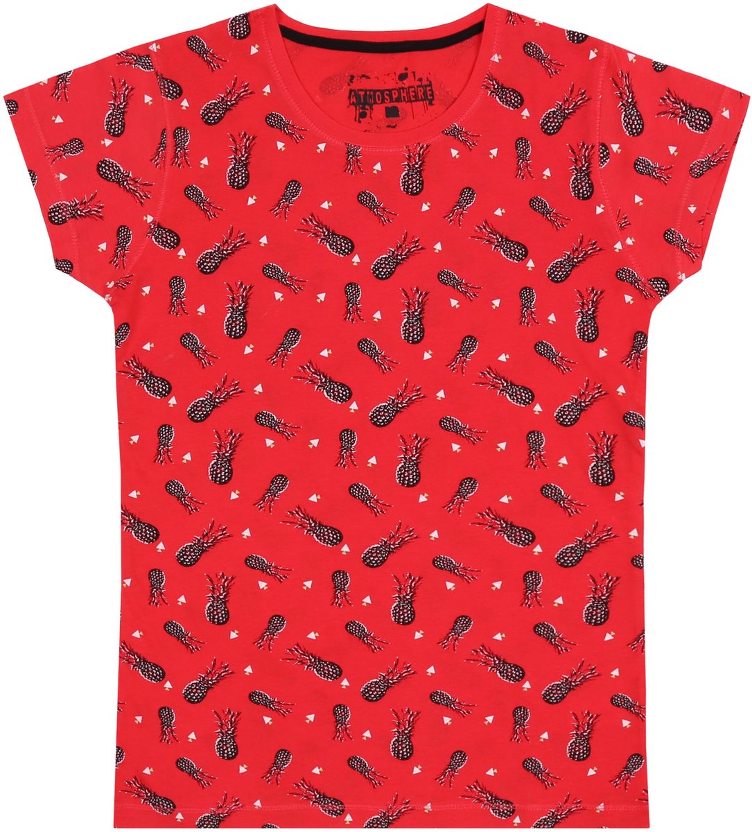 Rood shirt met ananas
