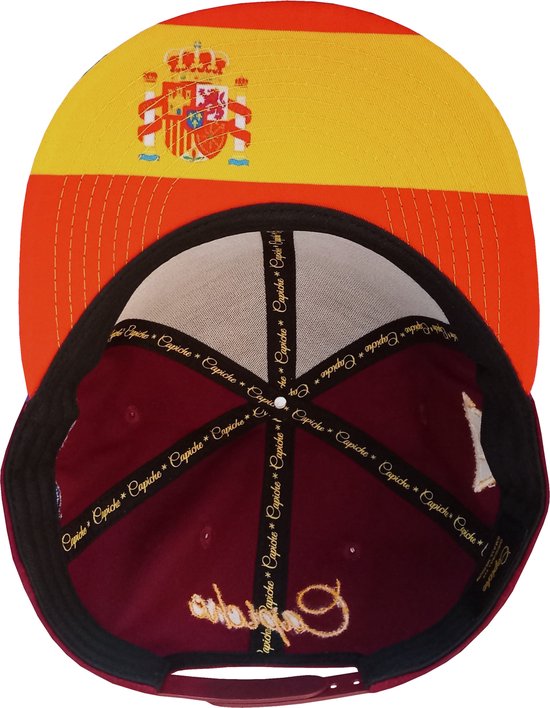 Capiche® Casquette Snapback Espagne - Championnat d'Europe de Voetbal Homme - Rouge Foncé & Blauw - Ajustable avec Fermeture à Pression - Casquette de Sport - Casquette de Football Espagne - ÉDITION LIMITÉE