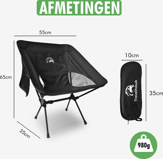 Ligstoel, inklapbaar, met kussenondersteuning, tuinstoel, hoge