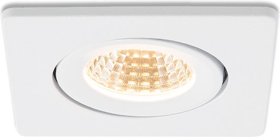 Ledisons LED-inbouwspot Locco set 6 stuks wit dimbaar - 62 mm - 5 jaar garantie - 3000K (warm-wit) - 270 lumen - 3 Watt - IP54