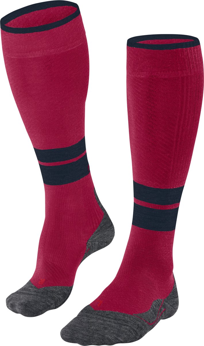 FALKE TK Compression Energy Wandelen compressie anti zweet functioneel garen wol sportsokken dames W2 Rood