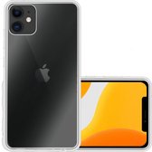 Hoes Geschikt voor iPhone 11 Hoesje Cover Siliconen Back Case Hoes - Transparant