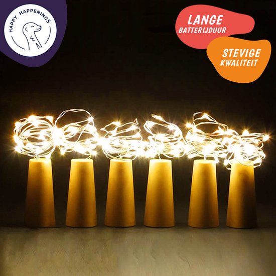 3 bouchons et guirlande led pour bouteille - Happy Family