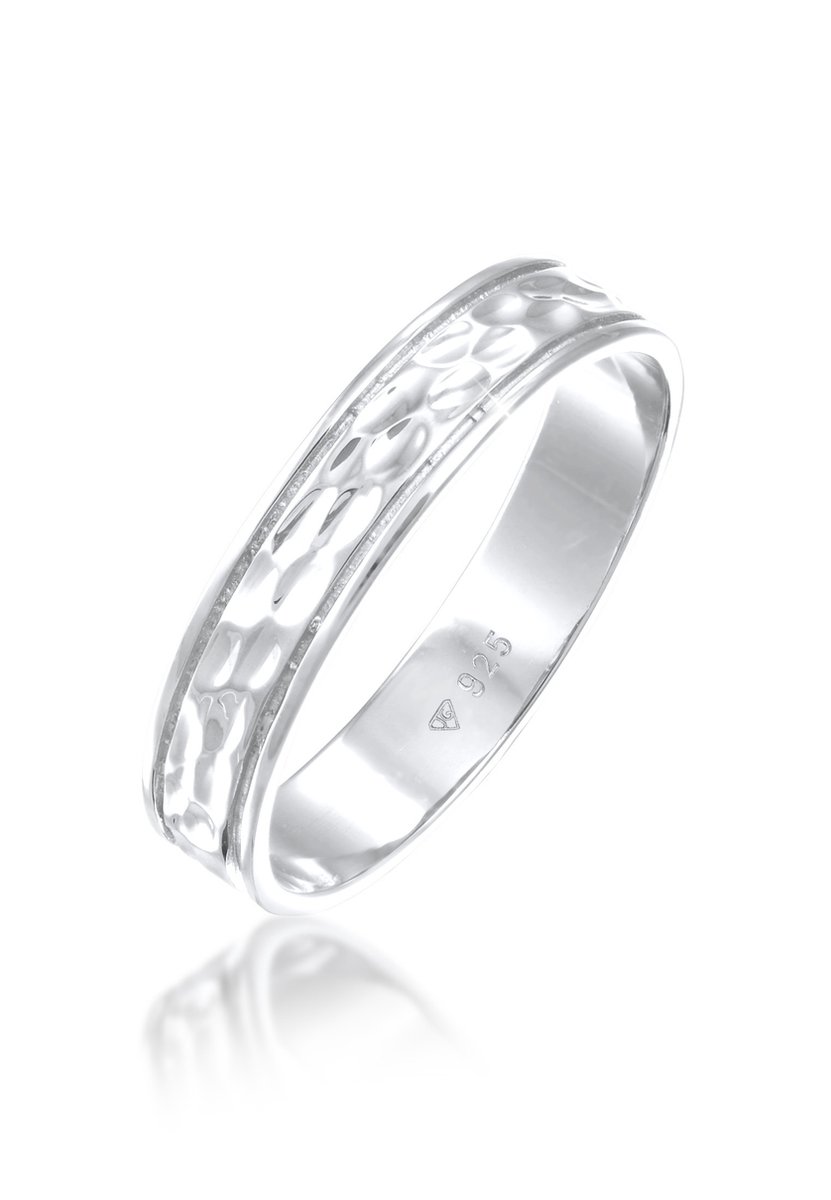 Elli PREMIUM - Ring - Elli PREMIUM Ring Dames Band Paar Partner Huwelijk Gestructureerd in 925 sterling zilver - Dames