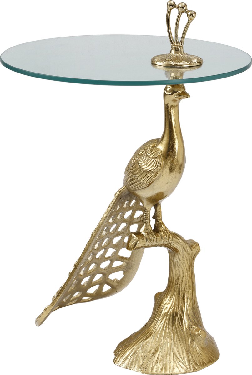 PTMD Peack Bijzettafel - 46 x 46 x 61 cm - Aluminium - Goud