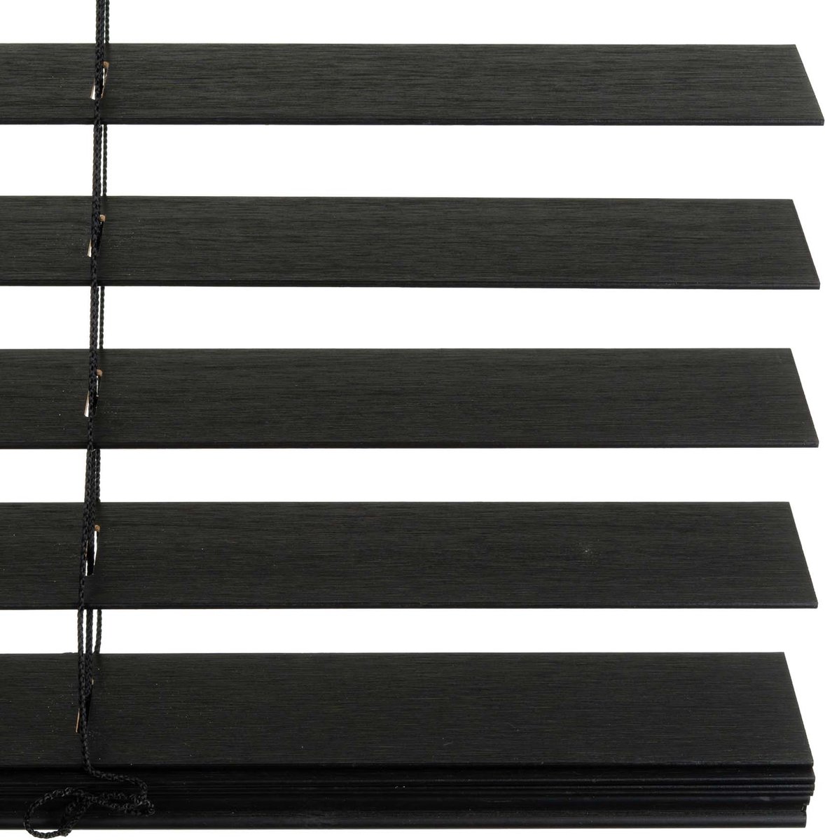Dutchblinds Bamboe Jaloezieën - 50mm - Zwart - 150 x 250 cm - Breedtematen van 40 t/m 300 cm