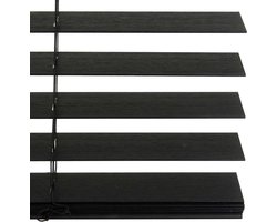 Dutchblinds® Bamboe Jaloezieën - 50mm - Zwart - 150 x 250 cm - Breedtematen van 40 t/m 300 cm