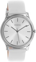 OOZOO Timepieces - Montre grise avec bracelet en cuir gris clair - C11137