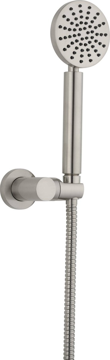 Ben badset met ronde handdouche RVS-look