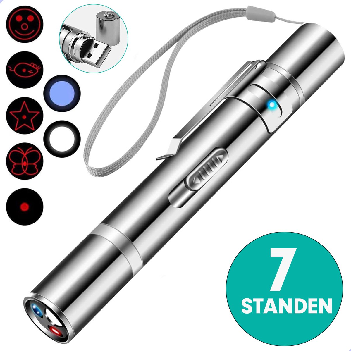 Laserpen Laserpen Oplaadbaar Rood Kattenspeeltje - afbeelding 2