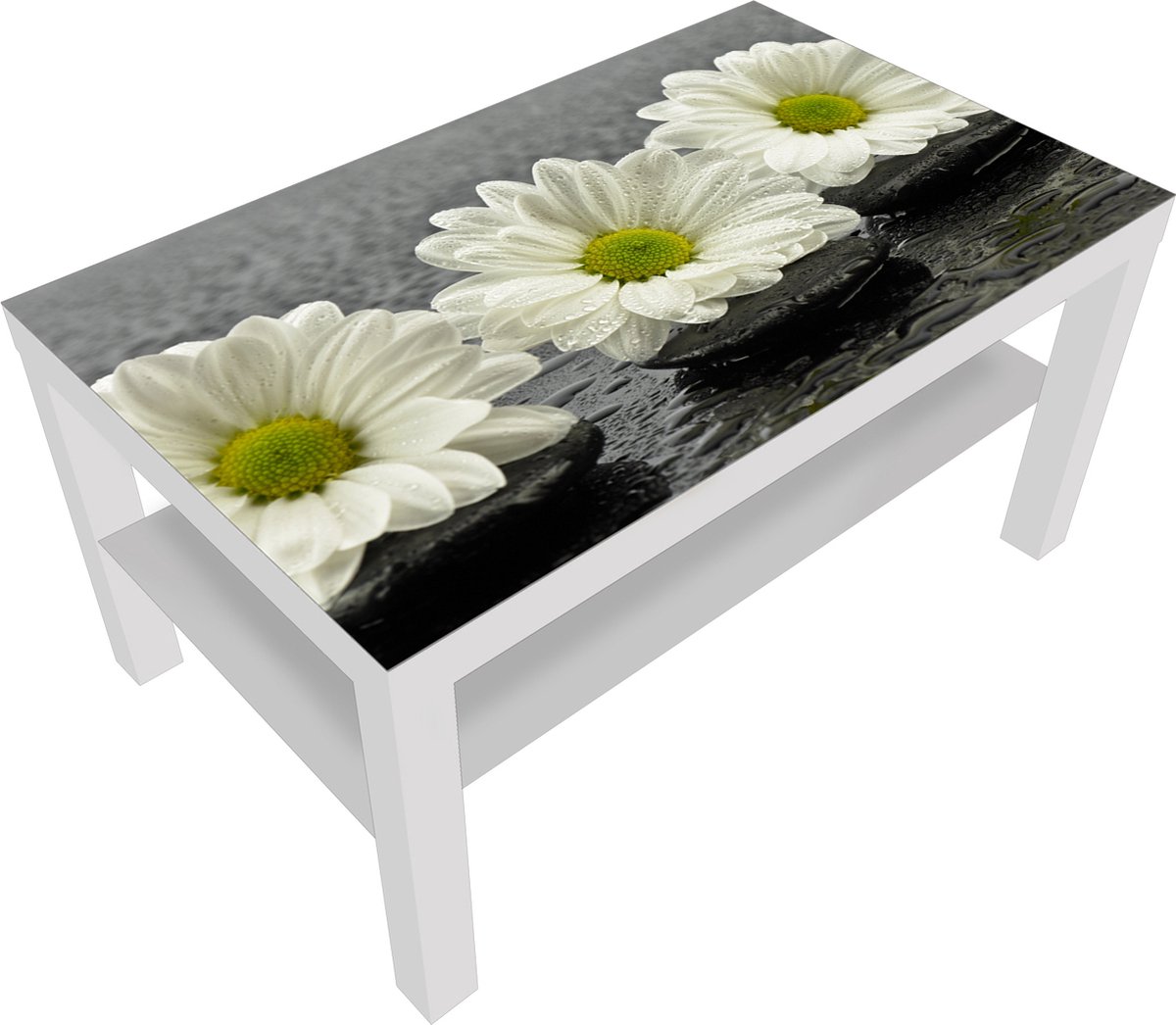 Table Basse IKEA Noire En Bois – Format Rectangulaire, Bon état, Salon