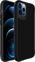 iMoshion Hoesje Geschikt voor iPhone 12 Pro / 12 Hoesje Shockproof - iMoshion Rugged Hybrid Carbon Case - Zwart