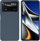 iMoshion Hoesje Geschikt voor Xiaomi Poco X4 Pro 5G Hoesje Siliconen - iMoshion Color Backcover - Donkerblauw