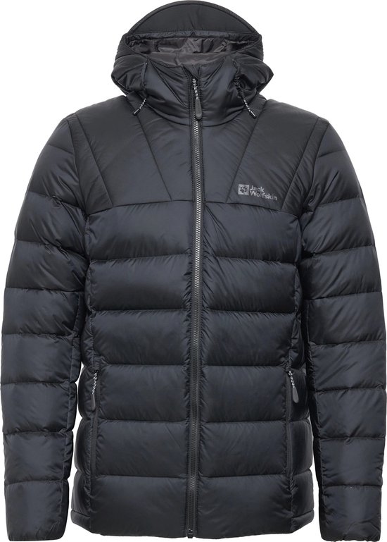 Jack Wolfskin - Veste d'hiver pour homme Nebelhorn Down Hooded Jacket - Zwart - Taille XL