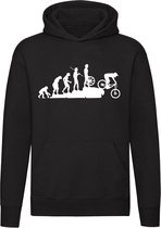 Fiets evolutie | mountainbike | bike | fietsen | Unisex | Trui | Hoodie | Sweater | Capuchon