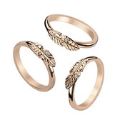 Ringen Dames - Ring Dames - Dames Ring - Rose Goudkleurig - Ring - Ringen - Gouden Ring Dames - Sieraden Dames - Met motief - Vayen