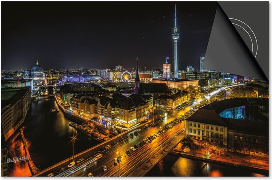 Protecteur induction 60x52 - couvercle tapis induction - Dietrix Hob protector - DELUXE - Cities - Berlin Color