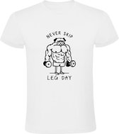 Never skip leg day Heren T-shirt | gym | sportschool | fitness | trainen | grappig