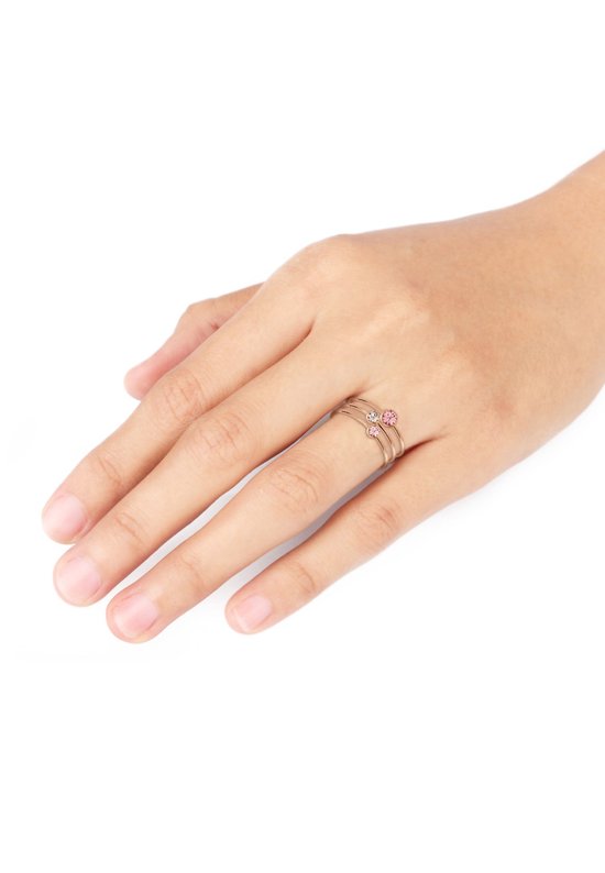 Elli - Ring - Dames Engagement Motief Elegant met Kristallen in 925 Sterling Zilver - Dames