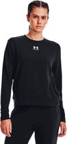 Under Armour Damen UA Rival Oberteil aus French Terry mit Rundhalsausschnitt Black-M (US MD)