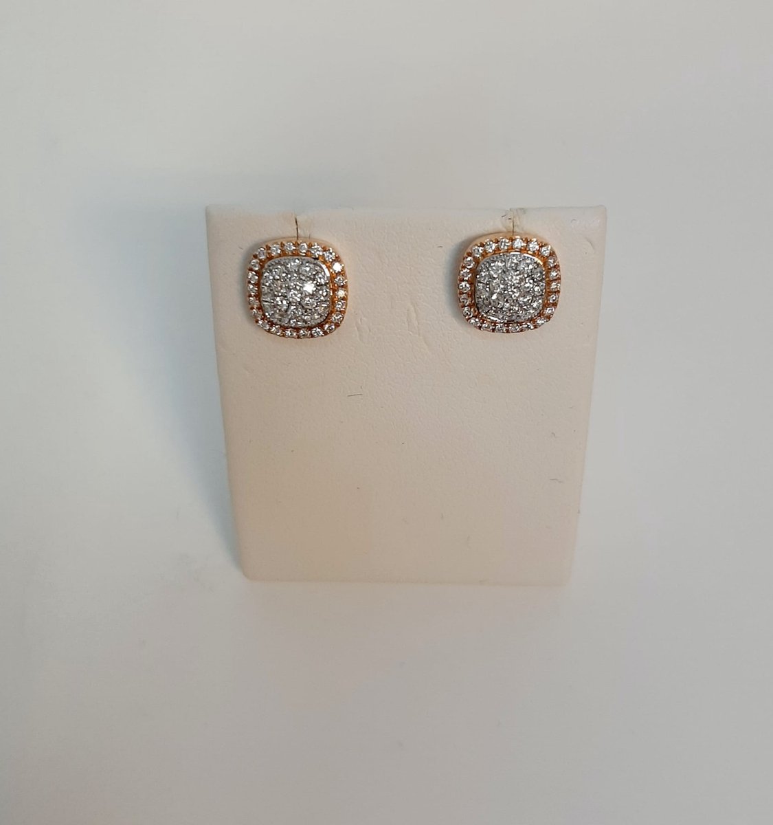 Rosé gouden oorknoppen - 18karaat – T-Jewelry TEB9235D – diamant - sale juwelier Verlinden St. Hubert van €2095,- voor €1729,-