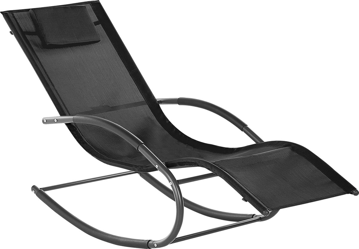 Beliani CARANO II - Lounger - Zwart - Staal
