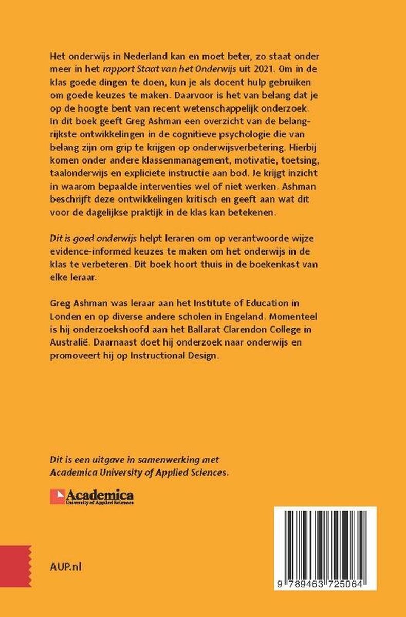 Dit is goed onderwijs - back cover