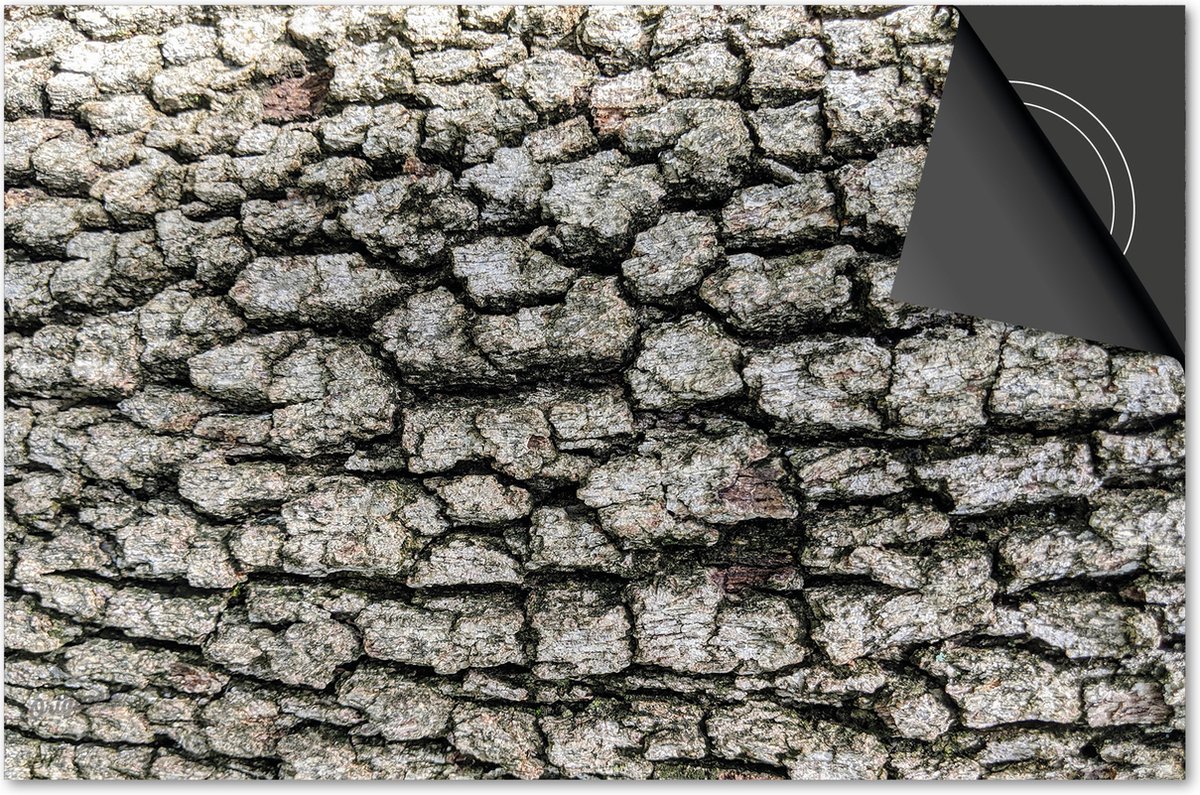 Inductie beschermer 71x52 - afdekplaat inductie mat - Dietrix Kookplaat beschermer - DELUXE - Hout en Boom - Schors patroon