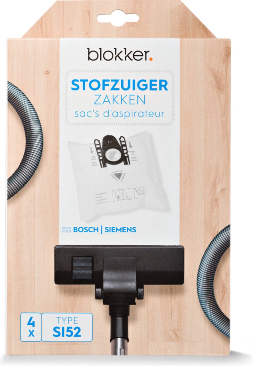 Blokker sac pour aspirateur Bosch, Siemens si52 - 4 pièces,Blokker stofzuigerzak Bosch, Siemens si52 - 4 stuks