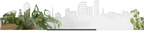 Standing Skyline Apeldoorn Spiegel - 60 cm - Woondecoratie design - Decoratie om neer te zetten en om op te hangen - Meer steden beschikbaar - Cadeau voor hem - Cadeau voor haar - Jubileum - Verjaardag - Housewarming - Interieur - WoodWideCities