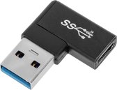 BeMatik - USB 3.0 Type C Female naar USB A Male 90 Graden Adapter