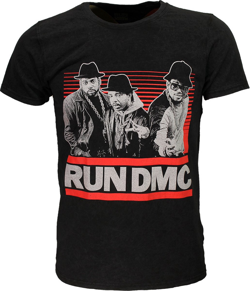 Run DMC Gradient Bars Dip Dye / Mineral Wash T-Shirt - Officiële Merchandise - L